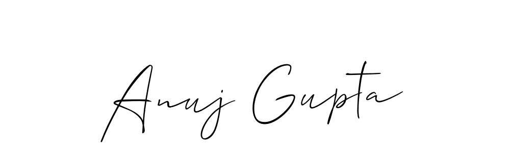 Also we have Anuj Gupta name is the best signature style. Create professional handwritten signature collection using Allison_Script autograph style. Anuj Gupta signature style 2 images and pictures png