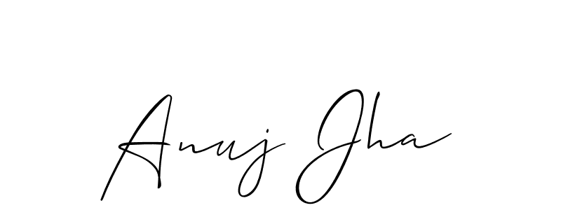 Design your own signature with our free online signature maker. With this signature software, you can create a handwritten (Allison_Script) signature for name Anuj Jha. Anuj Jha signature style 2 images and pictures png