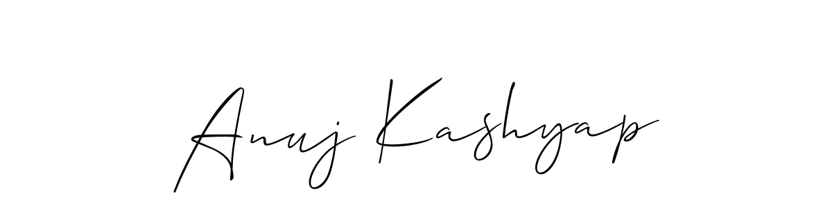 The best way (Allison_Script) to make a short signature is to pick only two or three words in your name. The name Anuj Kashyap include a total of six letters. For converting this name. Anuj Kashyap signature style 2 images and pictures png