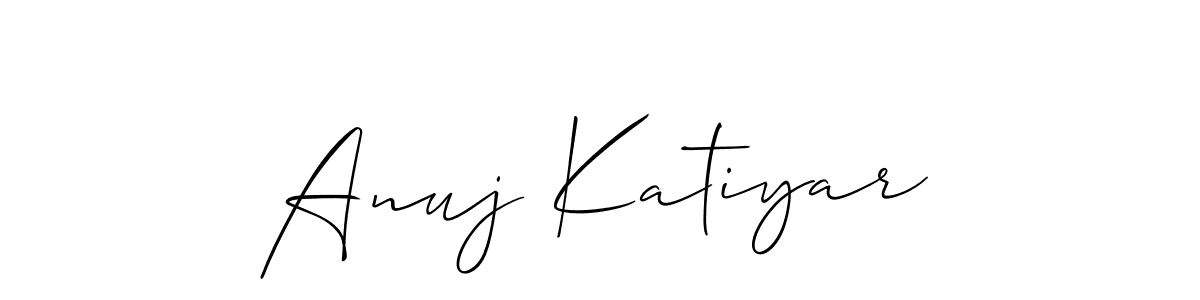 You should practise on your own different ways (Allison_Script) to write your name (Anuj Katiyar) in signature. don't let someone else do it for you. Anuj Katiyar signature style 2 images and pictures png