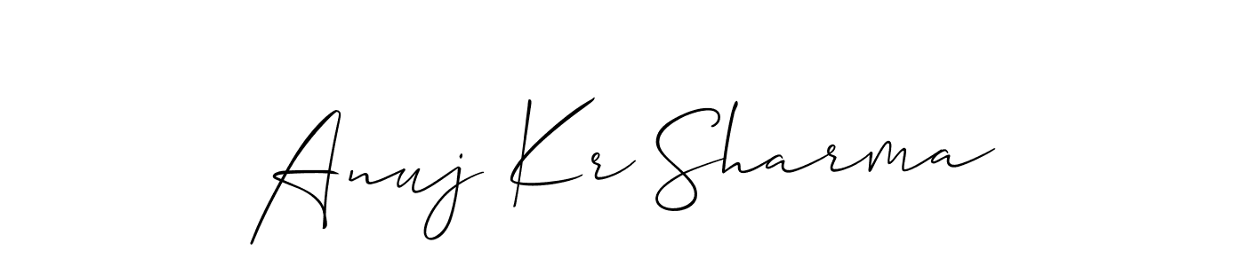 Make a beautiful signature design for name Anuj Kr Sharma. With this signature (Allison_Script) style, you can create a handwritten signature for free. Anuj Kr Sharma signature style 2 images and pictures png