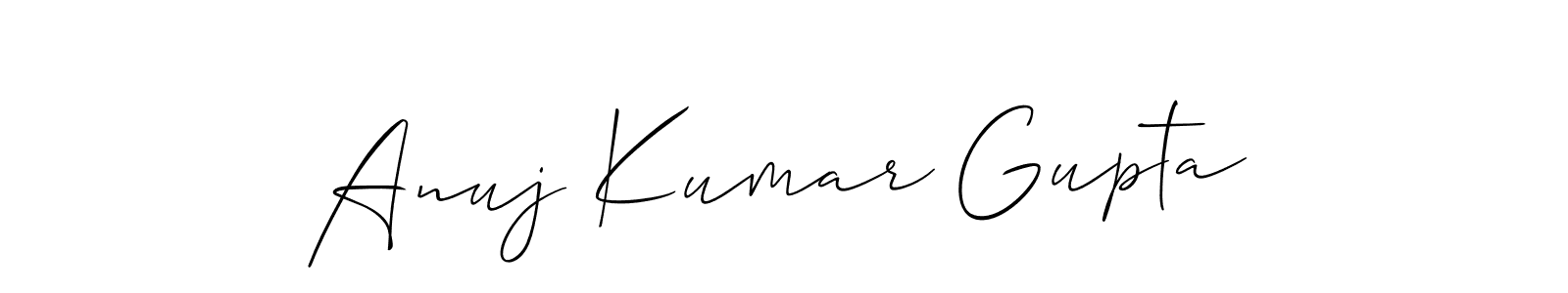 Also we have Anuj Kumar Gupta name is the best signature style. Create professional handwritten signature collection using Allison_Script autograph style. Anuj Kumar Gupta signature style 2 images and pictures png