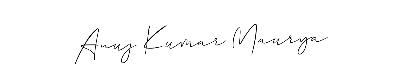 Anuj Kumar Maurya stylish signature style. Best Handwritten Sign (Allison_Script) for my name. Handwritten Signature Collection Ideas for my name Anuj Kumar Maurya. Anuj Kumar Maurya signature style 2 images and pictures png