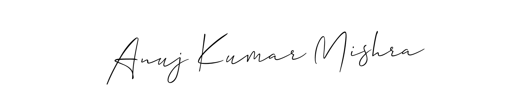 Create a beautiful signature design for name Anuj Kumar Mishra. With this signature (Allison_Script) fonts, you can make a handwritten signature for free. Anuj Kumar Mishra signature style 2 images and pictures png