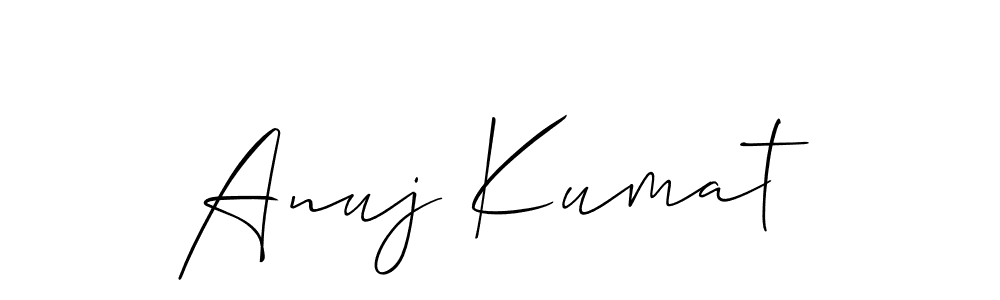 How to make Anuj Kumat signature? Allison_Script is a professional autograph style. Create handwritten signature for Anuj Kumat name. Anuj Kumat signature style 2 images and pictures png