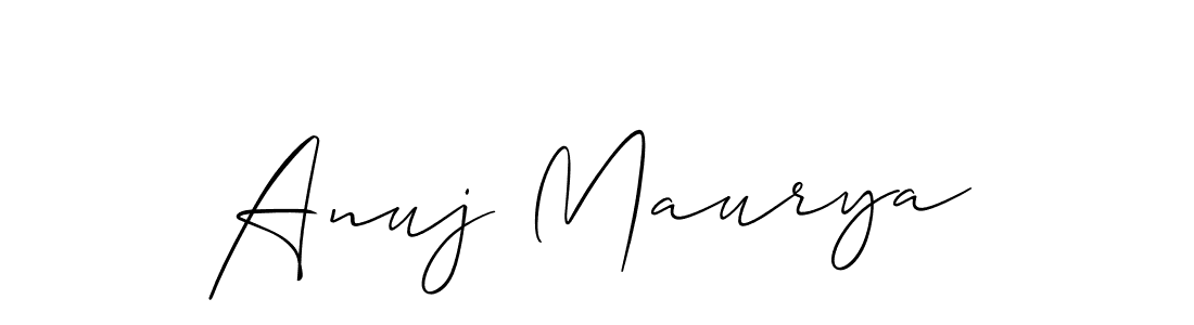 Create a beautiful signature design for name Anuj Maurya. With this signature (Allison_Script) fonts, you can make a handwritten signature for free. Anuj Maurya signature style 2 images and pictures png