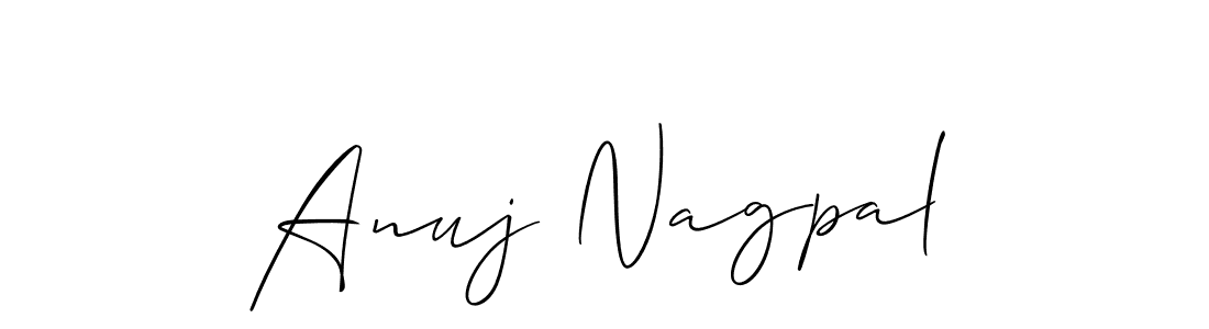 Create a beautiful signature design for name Anuj Nagpal. With this signature (Allison_Script) fonts, you can make a handwritten signature for free. Anuj Nagpal signature style 2 images and pictures png