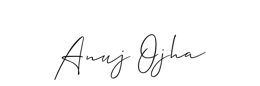 Design your own signature with our free online signature maker. With this signature software, you can create a handwritten (Allison_Script) signature for name Anuj Ojha. Anuj Ojha signature style 2 images and pictures png