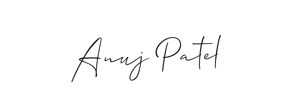 This is the best signature style for the Anuj Patel name. Also you like these signature font (Allison_Script). Mix name signature. Anuj Patel signature style 2 images and pictures png