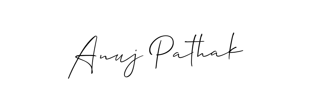 How to make Anuj Pathak signature? Allison_Script is a professional autograph style. Create handwritten signature for Anuj Pathak name. Anuj Pathak signature style 2 images and pictures png