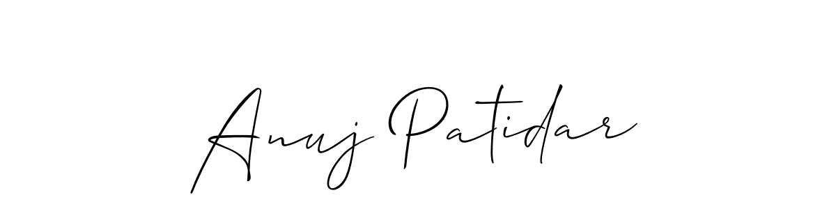 Use a signature maker to create a handwritten signature online. With this signature software, you can design (Allison_Script) your own signature for name Anuj Patidar. Anuj Patidar signature style 2 images and pictures png