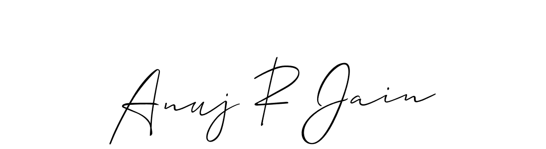 Make a short Anuj R Jain signature style. Manage your documents anywhere anytime using Allison_Script. Create and add eSignatures, submit forms, share and send files easily. Anuj R Jain signature style 2 images and pictures png
