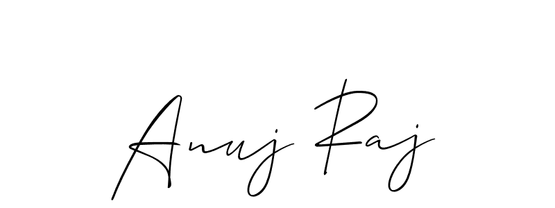 Make a beautiful signature design for name Anuj Raj. With this signature (Allison_Script) style, you can create a handwritten signature for free. Anuj Raj signature style 2 images and pictures png