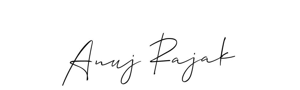 This is the best signature style for the Anuj Rajak name. Also you like these signature font (Allison_Script). Mix name signature. Anuj Rajak signature style 2 images and pictures png