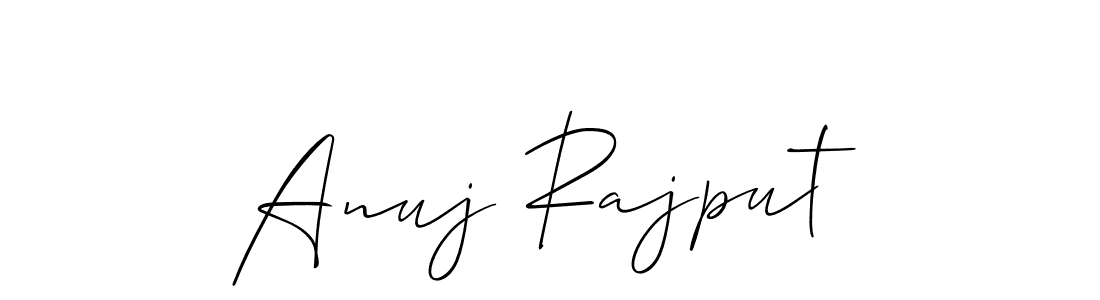 How to make Anuj Rajput name signature. Use Allison_Script style for creating short signs online. This is the latest handwritten sign. Anuj Rajput signature style 2 images and pictures png