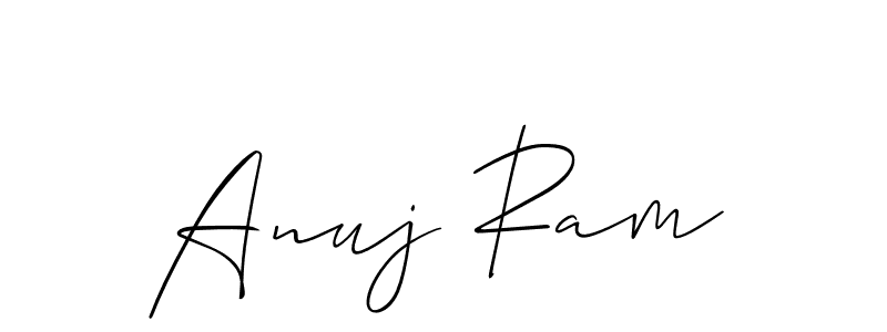 You should practise on your own different ways (Allison_Script) to write your name (Anuj Ram) in signature. don't let someone else do it for you. Anuj Ram signature style 2 images and pictures png