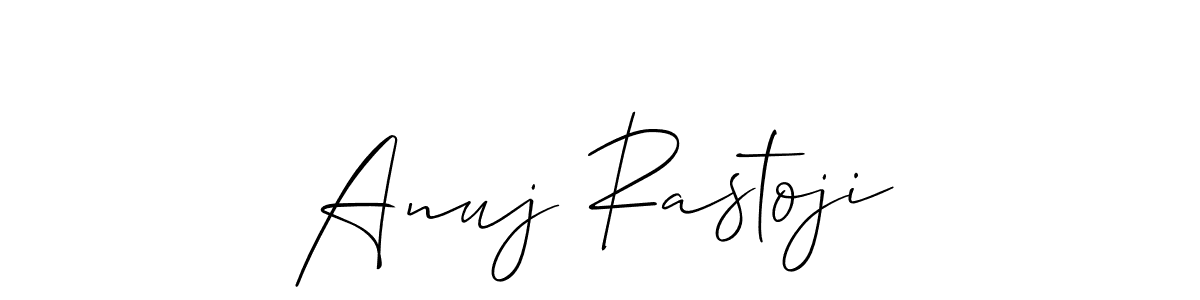 Also You can easily find your signature by using the search form. We will create Anuj Rastoji name handwritten signature images for you free of cost using Allison_Script sign style. Anuj Rastoji signature style 2 images and pictures png