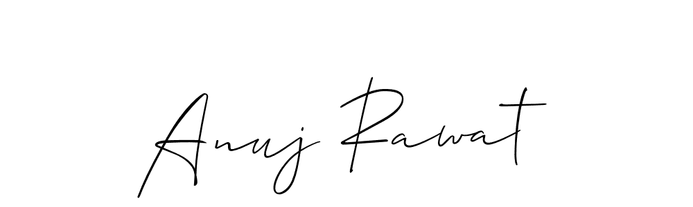 Use a signature maker to create a handwritten signature online. With this signature software, you can design (Allison_Script) your own signature for name Anuj Rawat. Anuj Rawat signature style 2 images and pictures png