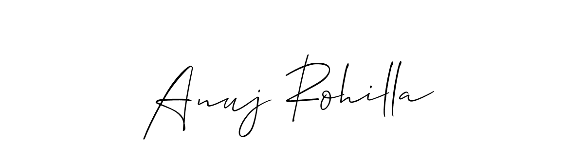 Create a beautiful signature design for name Anuj Rohilla. With this signature (Allison_Script) fonts, you can make a handwritten signature for free. Anuj Rohilla signature style 2 images and pictures png