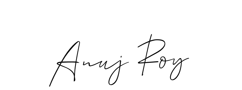 Make a short Anuj Roy signature style. Manage your documents anywhere anytime using Allison_Script. Create and add eSignatures, submit forms, share and send files easily. Anuj Roy signature style 2 images and pictures png