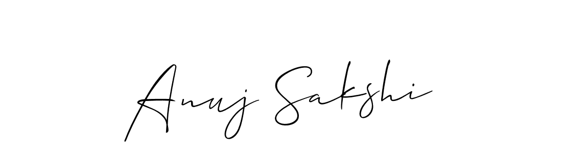 Design your own signature with our free online signature maker. With this signature software, you can create a handwritten (Allison_Script) signature for name Anuj Sakshi. Anuj Sakshi signature style 2 images and pictures png