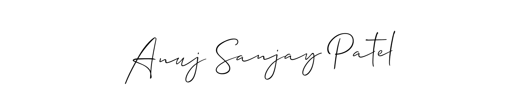 Also You can easily find your signature by using the search form. We will create Anuj Sanjay Patel name handwritten signature images for you free of cost using Allison_Script sign style. Anuj Sanjay Patel signature style 2 images and pictures png