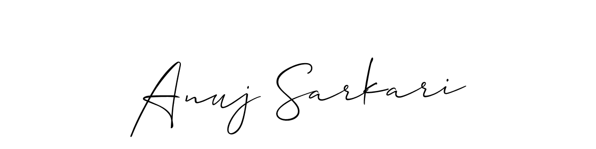 Make a short Anuj Sarkari signature style. Manage your documents anywhere anytime using Allison_Script. Create and add eSignatures, submit forms, share and send files easily. Anuj Sarkari signature style 2 images and pictures png