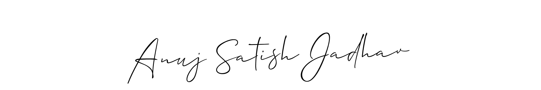 Anuj Satish Jadhav stylish signature style. Best Handwritten Sign (Allison_Script) for my name. Handwritten Signature Collection Ideas for my name Anuj Satish Jadhav. Anuj Satish Jadhav signature style 2 images and pictures png