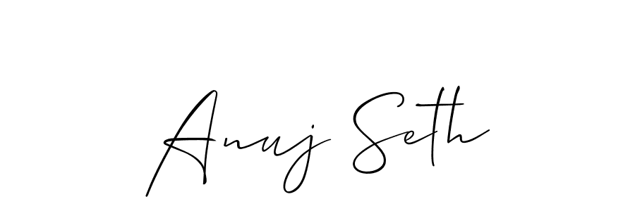 Also You can easily find your signature by using the search form. We will create Anuj Seth name handwritten signature images for you free of cost using Allison_Script sign style. Anuj Seth signature style 2 images and pictures png