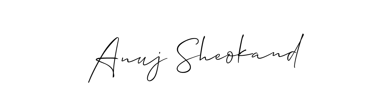 How to make Anuj Sheokand signature? Allison_Script is a professional autograph style. Create handwritten signature for Anuj Sheokand name. Anuj Sheokand signature style 2 images and pictures png