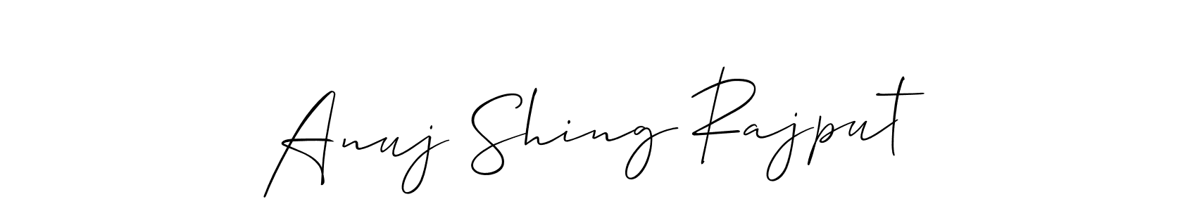 The best way (Allison_Script) to make a short signature is to pick only two or three words in your name. The name Anuj Shing Rajput include a total of six letters. For converting this name. Anuj Shing Rajput signature style 2 images and pictures png