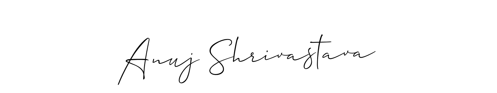 Use a signature maker to create a handwritten signature online. With this signature software, you can design (Allison_Script) your own signature for name Anuj Shrivastava. Anuj Shrivastava signature style 2 images and pictures png