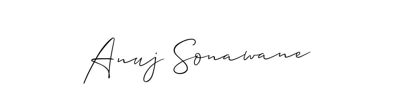 Also we have Anuj Sonawane name is the best signature style. Create professional handwritten signature collection using Allison_Script autograph style. Anuj Sonawane signature style 2 images and pictures png