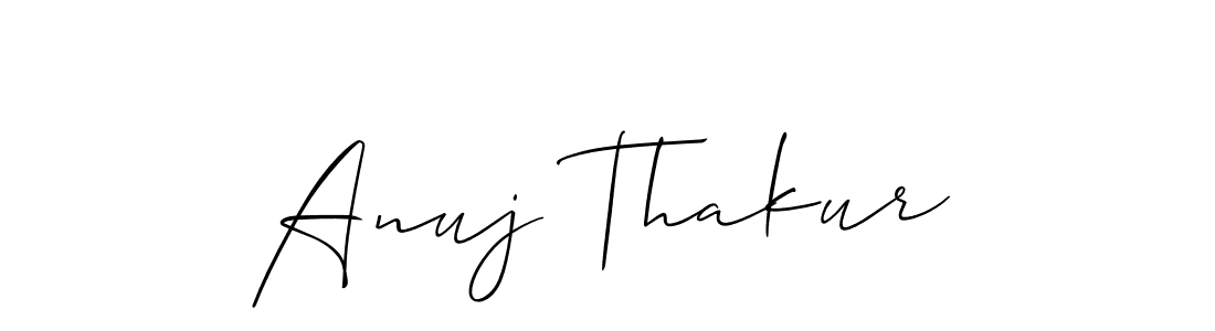 How to make Anuj Thakur name signature. Use Allison_Script style for creating short signs online. This is the latest handwritten sign. Anuj Thakur signature style 2 images and pictures png