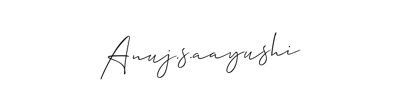 Make a beautiful signature design for name Anuj.s.aayushi. Use this online signature maker to create a handwritten signature for free. Anuj.s.aayushi signature style 2 images and pictures png