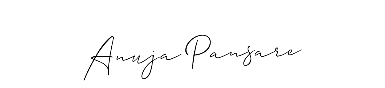 It looks lik you need a new signature style for name Anuja Pansare. Design unique handwritten (Allison_Script) signature with our free signature maker in just a few clicks. Anuja Pansare signature style 2 images and pictures png
