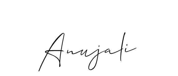 Make a beautiful signature design for name Anujali. With this signature (Allison_Script) style, you can create a handwritten signature for free. Anujali signature style 2 images and pictures png