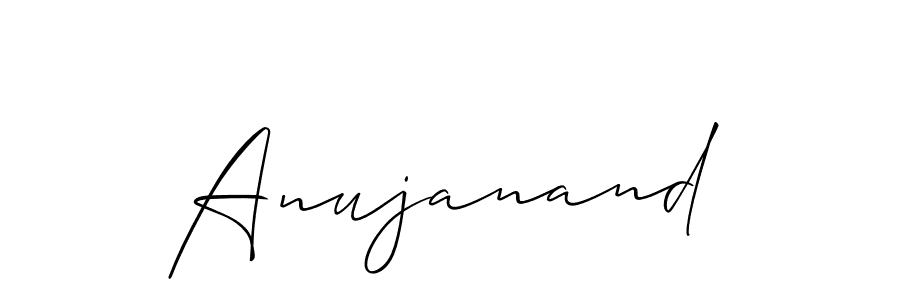 How to Draw Anujanand signature style? Allison_Script is a latest design signature styles for name Anujanand. Anujanand signature style 2 images and pictures png