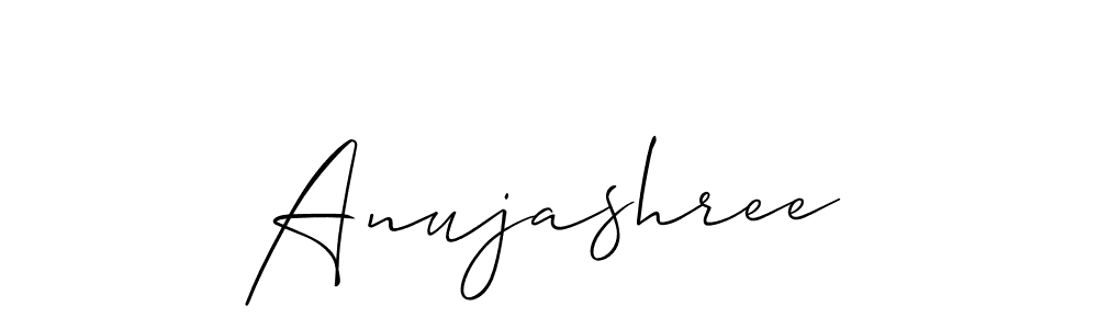 Also we have Anujashree name is the best signature style. Create professional handwritten signature collection using Allison_Script autograph style. Anujashree signature style 2 images and pictures png