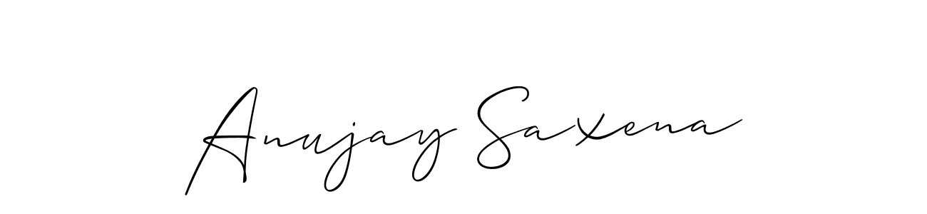 Allison_Script is a professional signature style that is perfect for those who want to add a touch of class to their signature. It is also a great choice for those who want to make their signature more unique. Get Anujay Saxena name to fancy signature for free. Anujay Saxena signature style 2 images and pictures png