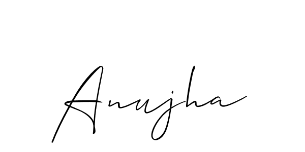 Make a short Anujha signature style. Manage your documents anywhere anytime using Allison_Script. Create and add eSignatures, submit forms, share and send files easily. Anujha signature style 2 images and pictures png