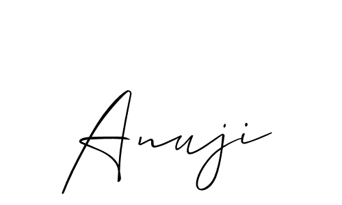 Allison_Script is a professional signature style that is perfect for those who want to add a touch of class to their signature. It is also a great choice for those who want to make their signature more unique. Get Anuji name to fancy signature for free. Anuji signature style 2 images and pictures png