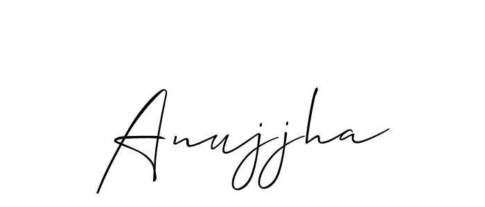 Use a signature maker to create a handwritten signature online. With this signature software, you can design (Allison_Script) your own signature for name Anujjha. Anujjha signature style 2 images and pictures png