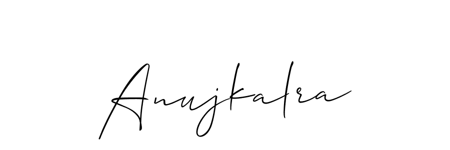 Allison_Script is a professional signature style that is perfect for those who want to add a touch of class to their signature. It is also a great choice for those who want to make their signature more unique. Get Anujkalra name to fancy signature for free. Anujkalra signature style 2 images and pictures png