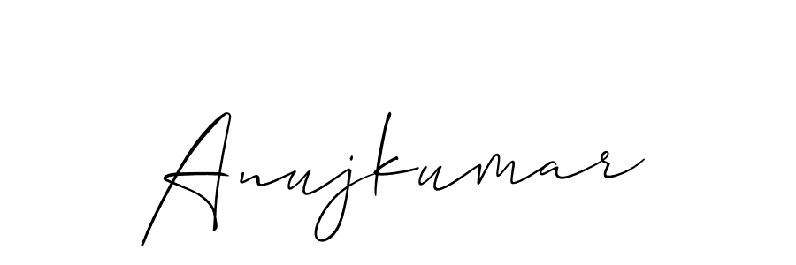 How to make Anujkumar signature? Allison_Script is a professional autograph style. Create handwritten signature for Anujkumar name. Anujkumar signature style 2 images and pictures png