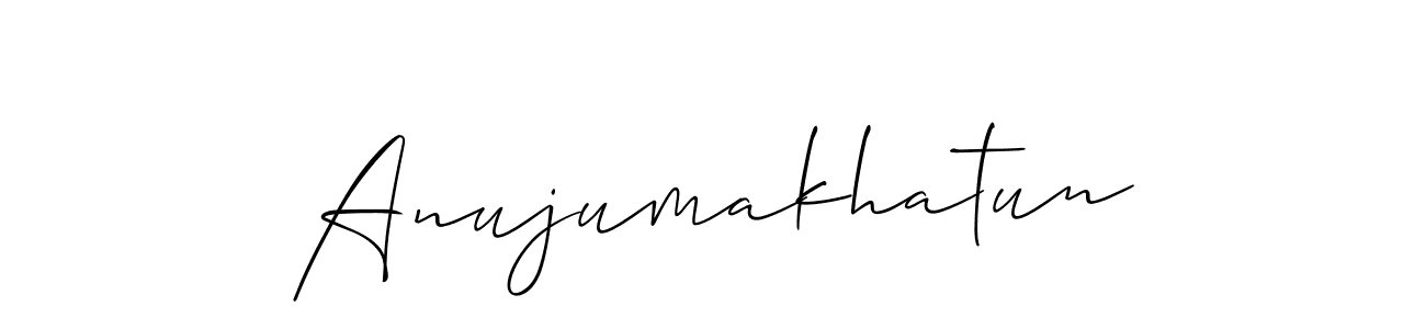 How to Draw Anujumakhatun signature style? Allison_Script is a latest design signature styles for name Anujumakhatun. Anujumakhatun signature style 2 images and pictures png