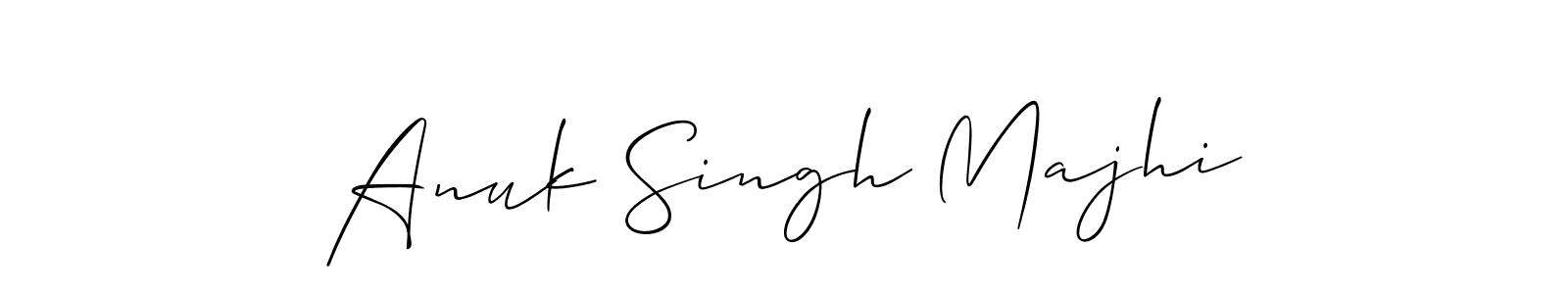 Create a beautiful signature design for name Anuk Singh Majhi. With this signature (Allison_Script) fonts, you can make a handwritten signature for free. Anuk Singh Majhi signature style 2 images and pictures png