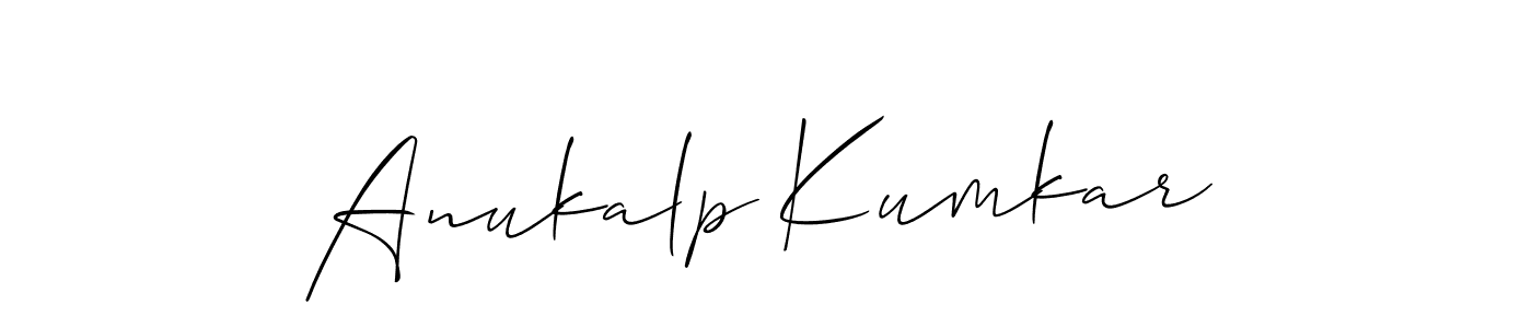 Anukalp Kumkar stylish signature style. Best Handwritten Sign (Allison_Script) for my name. Handwritten Signature Collection Ideas for my name Anukalp Kumkar. Anukalp Kumkar signature style 2 images and pictures png