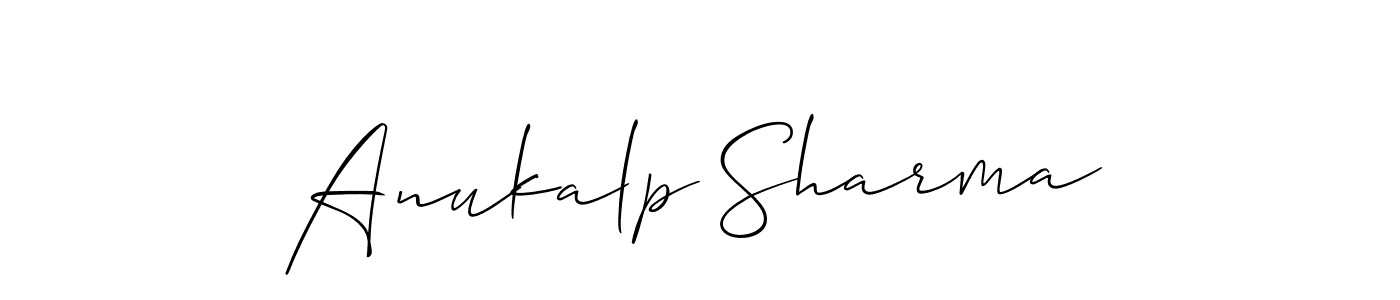 Make a beautiful signature design for name Anukalp Sharma. With this signature (Allison_Script) style, you can create a handwritten signature for free. Anukalp Sharma signature style 2 images and pictures png