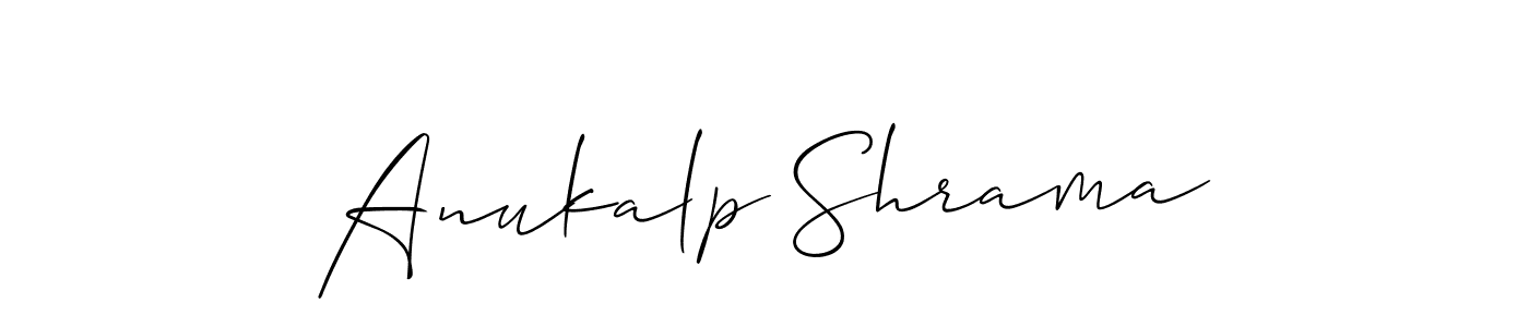Also You can easily find your signature by using the search form. We will create Anukalp Shrama name handwritten signature images for you free of cost using Allison_Script sign style. Anukalp Shrama signature style 2 images and pictures png